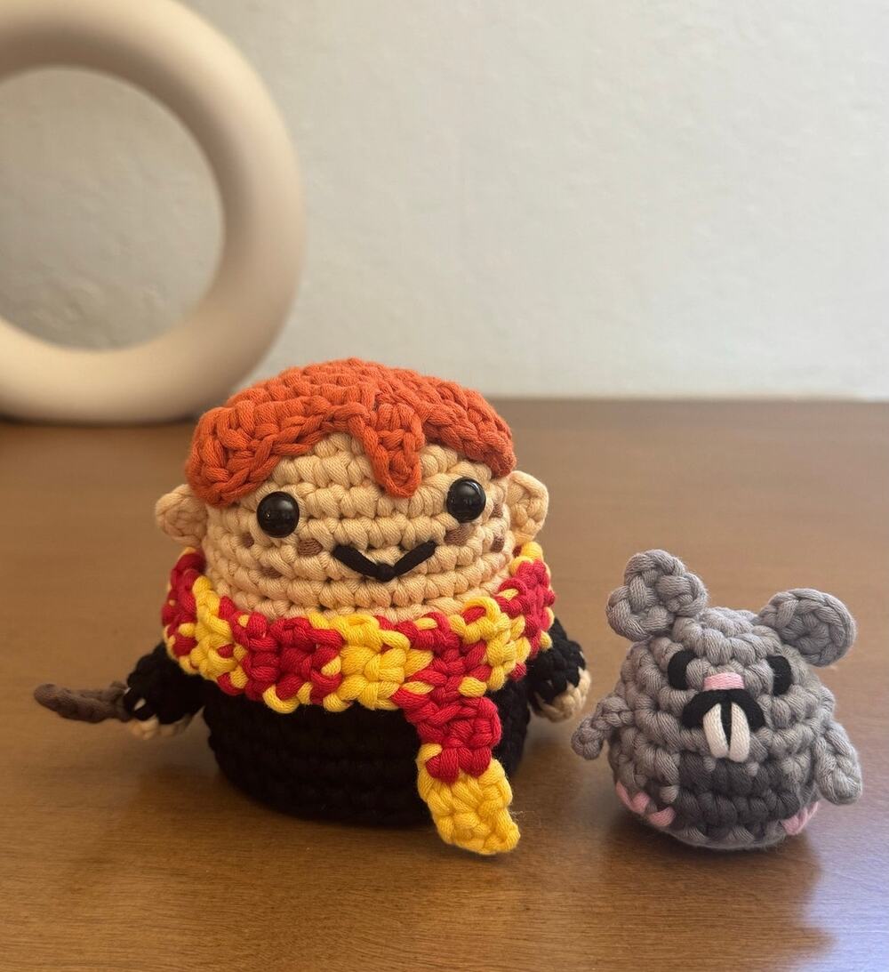 *Pre-Made Plushies* Woobles Harry Potter Ron Weasley™ & Scabbers™ Plushie Bundle